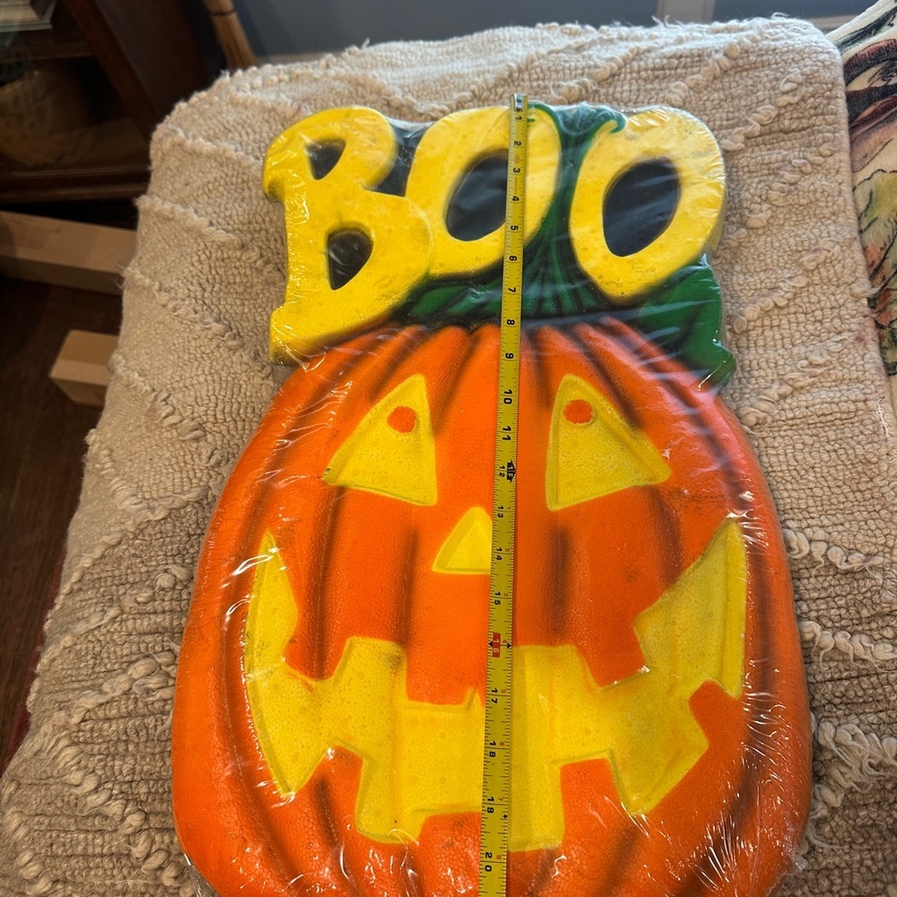 Vintage Halloween Pumpkin Boo Sign for yard - Picture 5 of 5